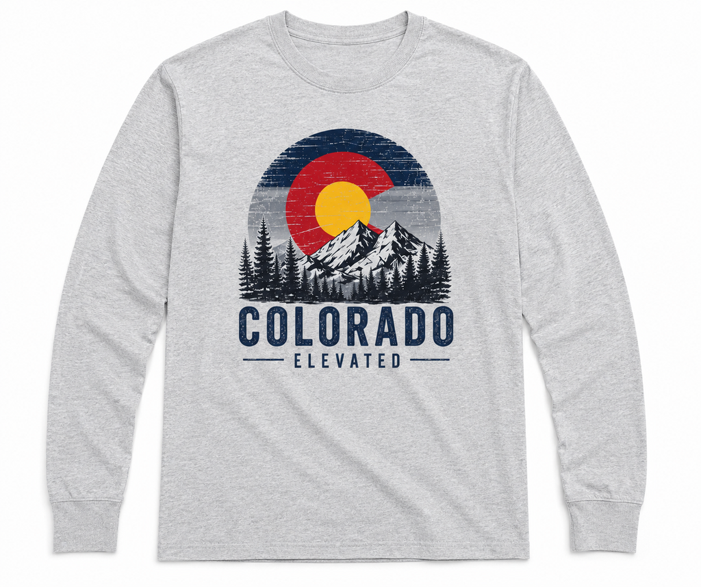 Colorado Elevated Long-Sleeve Tee in Ash Gray