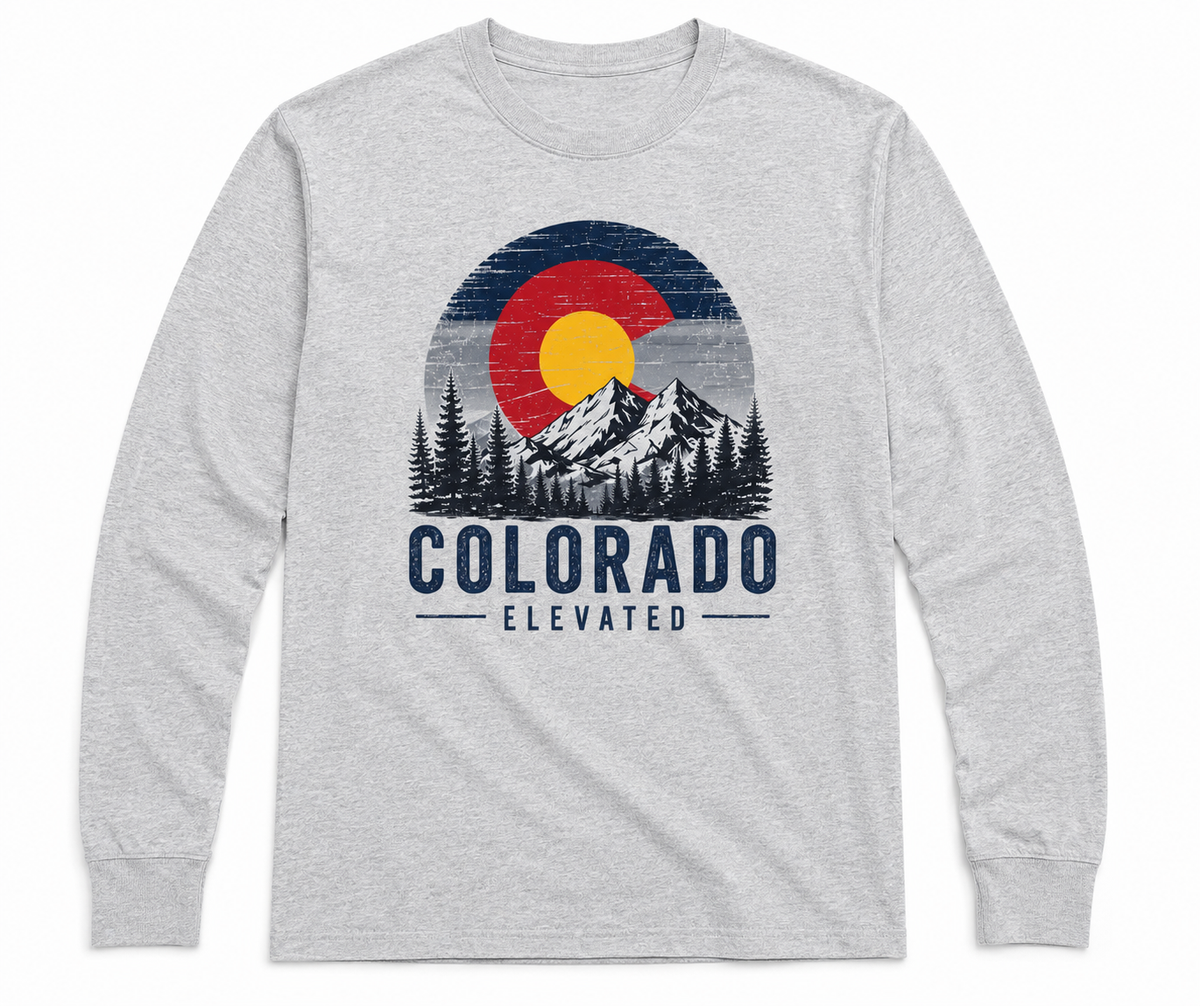 Colorado Elevated Long-Sleeve Tee in Ash Gray